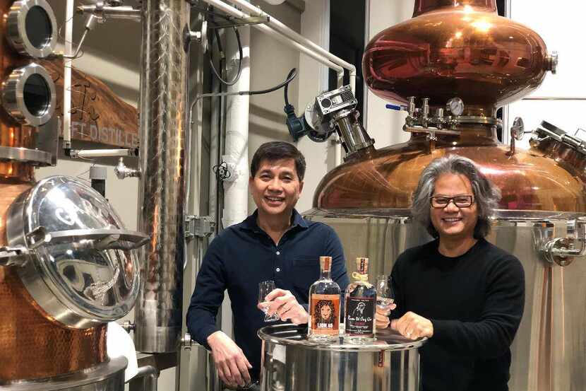 Suy Dinh and Tien Ngo run SuTi Craft Distillery in Kennedale, Texas.