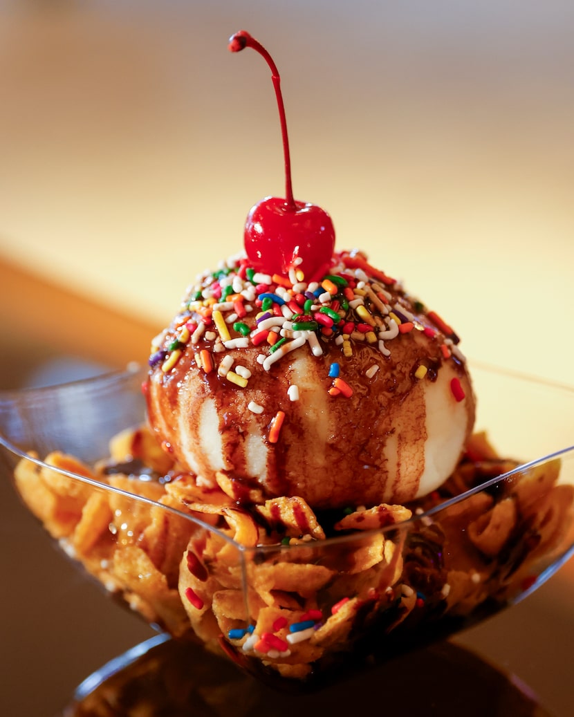 The Fritos sundae pictured at AT&T Stadium, Tuesday, Aug. 20, 2024, in Arlington.