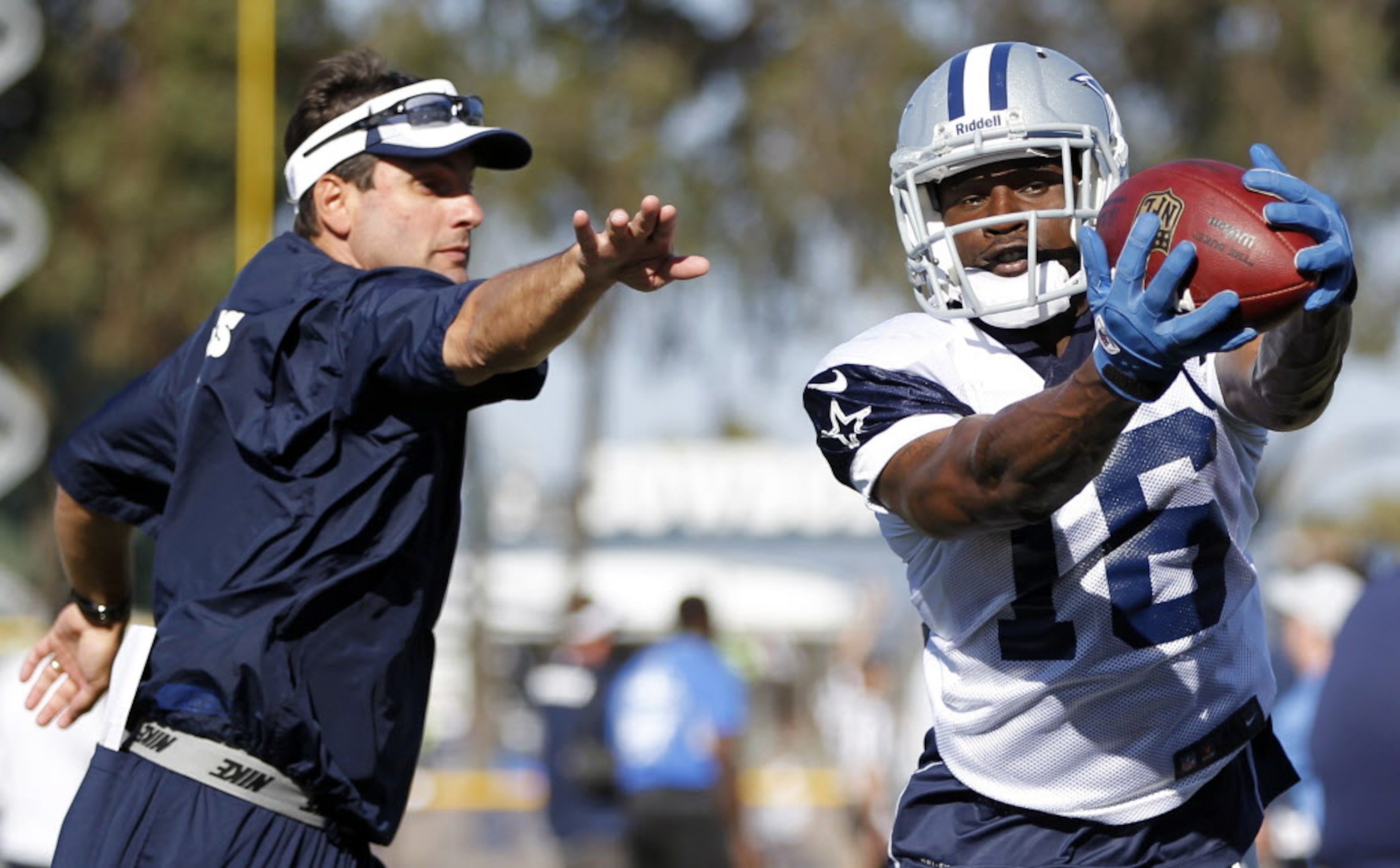 10. After working out for Cowboys receivers coach Derek Dooley (left), Street said America’s...