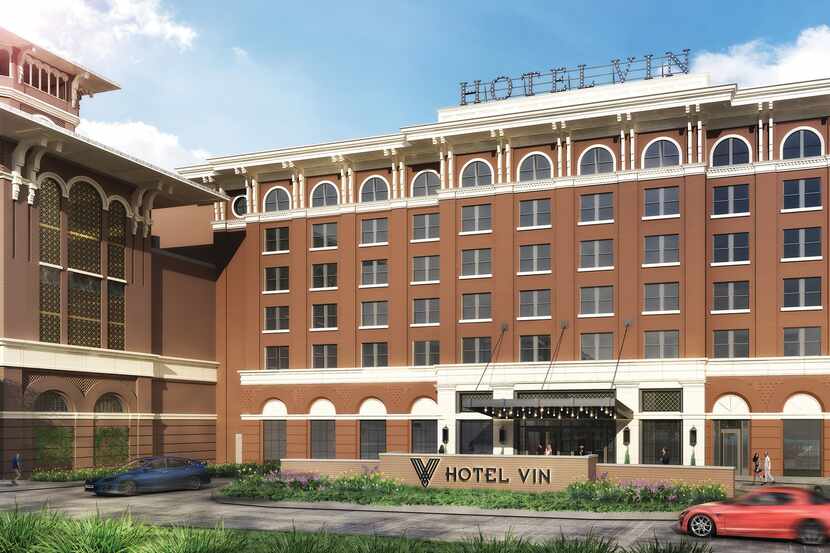This rendering shows the 121-room Hotel Vin, which is a Marriott Collection Autograph Hotel,...