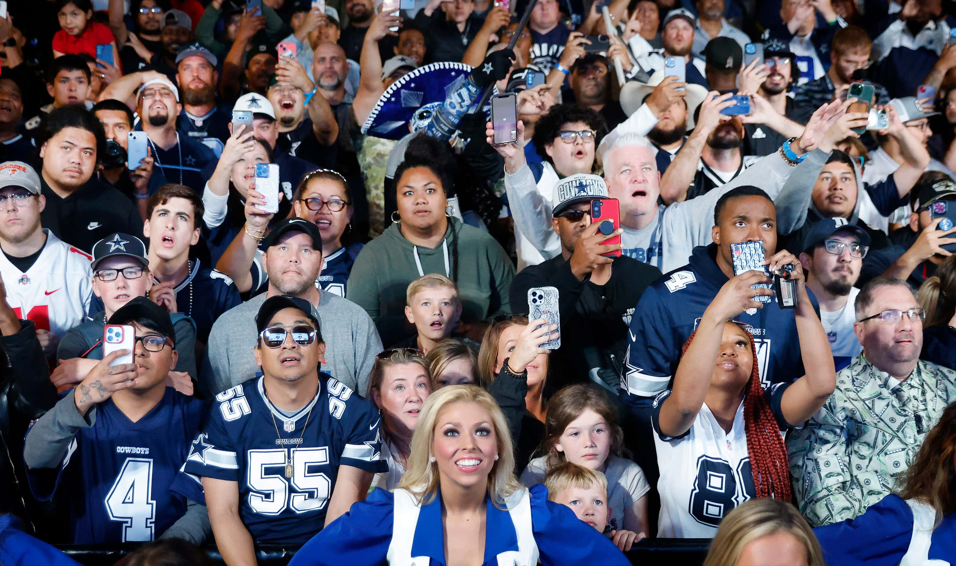 Dallas Cowboys fans are slow to react to the teams first round pick in the NFL Draft during...