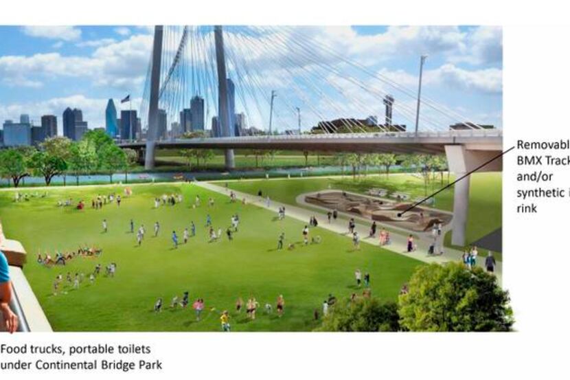 
A rendering released by Dallas’ Transportation and Trinity River Project Committee shows a...