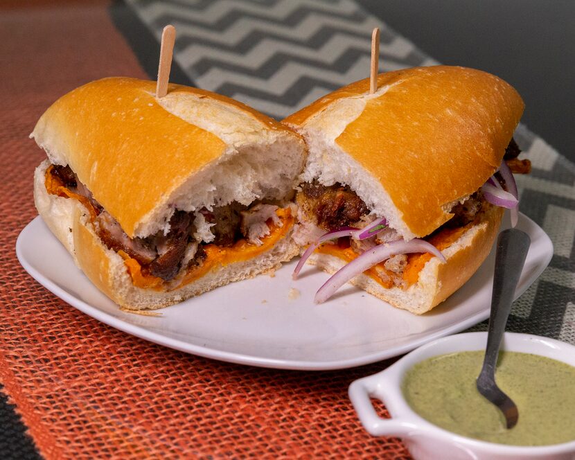 The El Poderoso sandwich at La Llamita Sanguchera