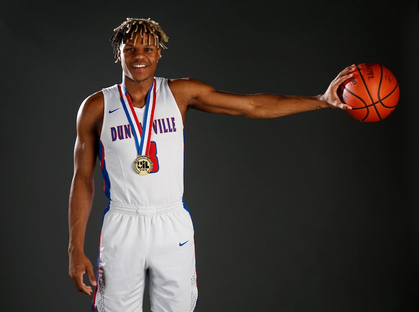 Duncanville senior Jahmius Ramsey poses for a photograph in The Dallas Morning News studio...