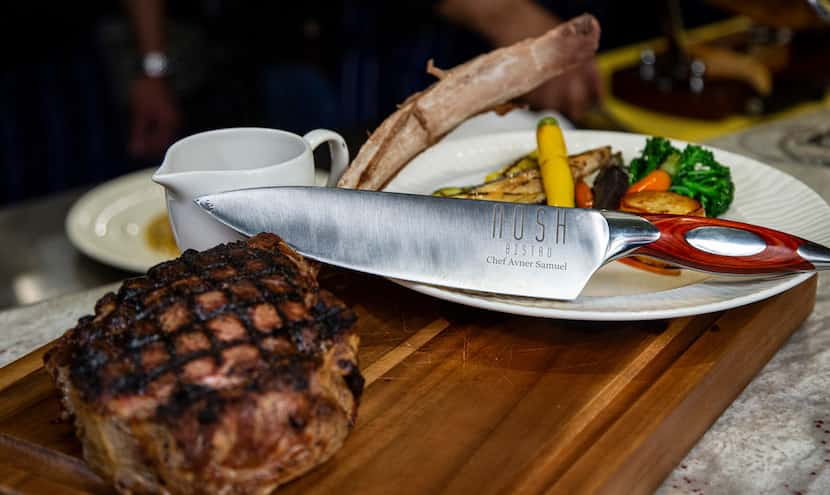 Special tomahawk rib-eye steak