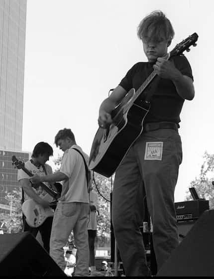 Toby Pipes (from left), Todd Pipes and Kirk Tatom perform in a concert with Deep Blue...