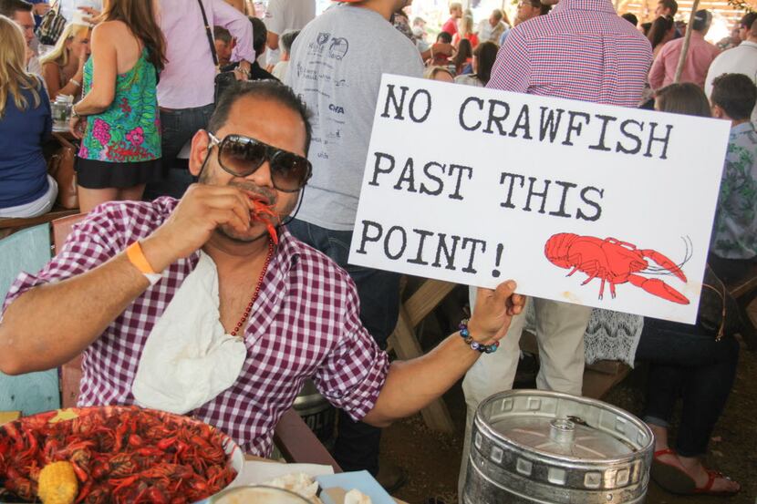 Over 3,500 pounds of crawfish were served at the Boil for the Brave crawfish boil...