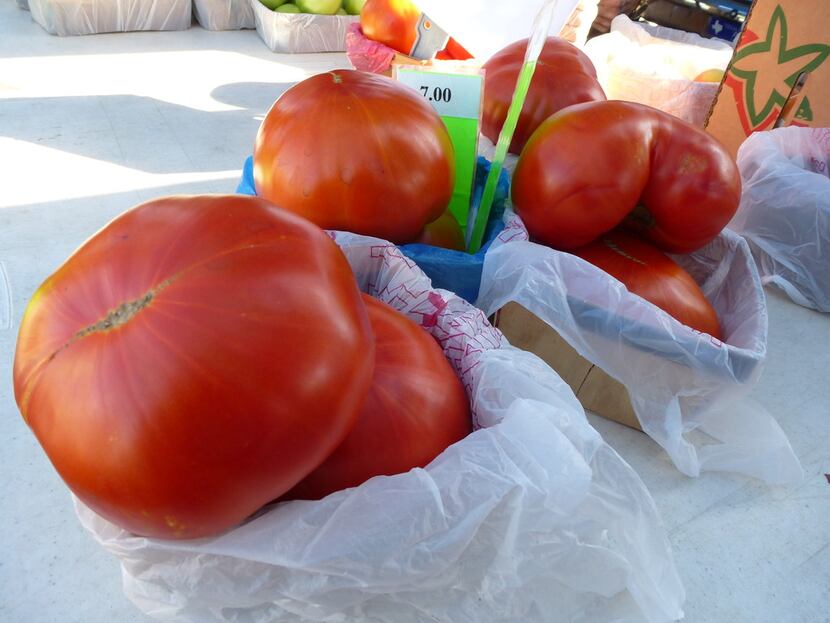 These beauties from B&G Gardens at the Cowtown Farmers Market weighed in at over a pound...