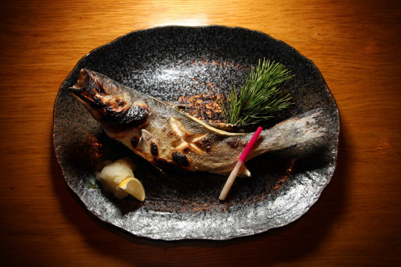 Branzino robatayaki at Tei Tei Robata Bar