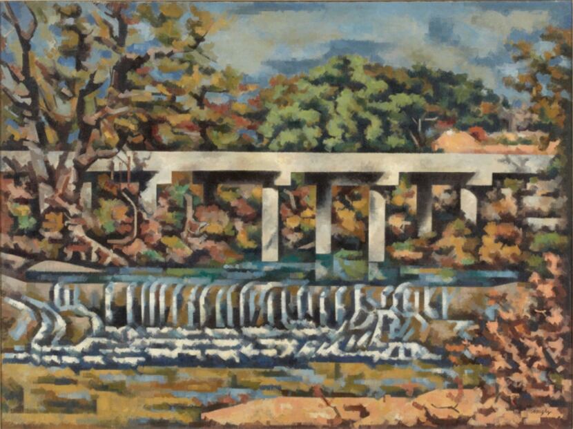 Loren Mozley Onion Creek Bridges, 1960 Oil on canvas