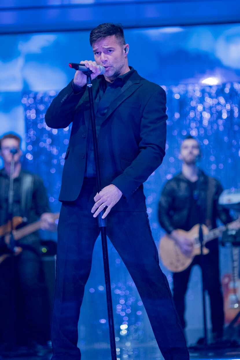 Singer Ricky Martin performs at the event. 