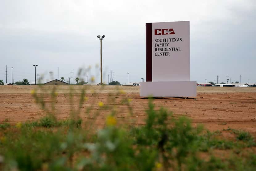 This June 30, 2015 file photo shows a sign at the entrance to the South Texas Family...