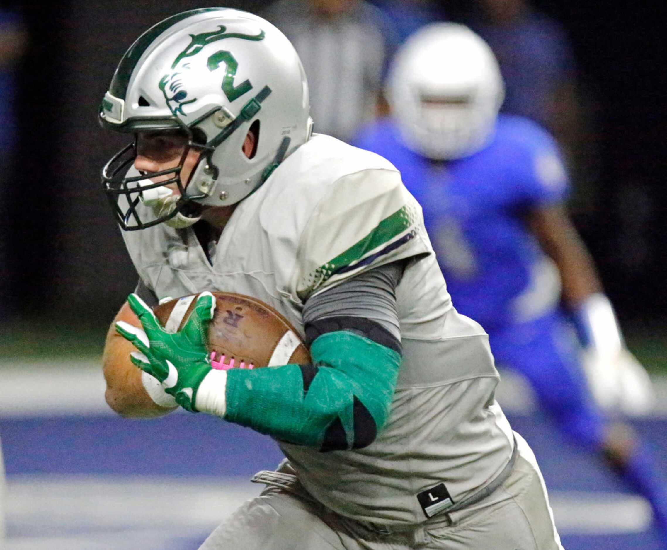 Reedy High School running back Will Harbour (2) carries the ball into the end zone during...