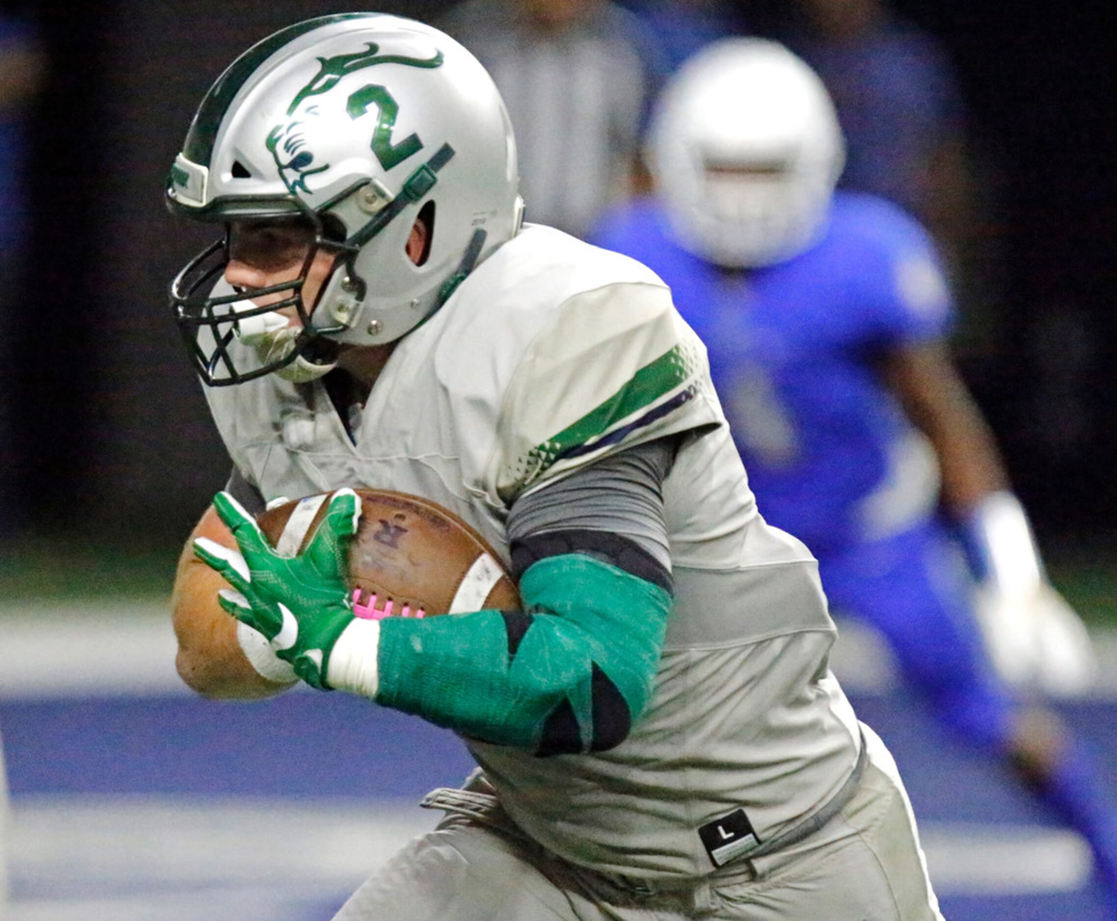 Reedy High School running back Will Harbour (2) carries the ball into the end zone during...