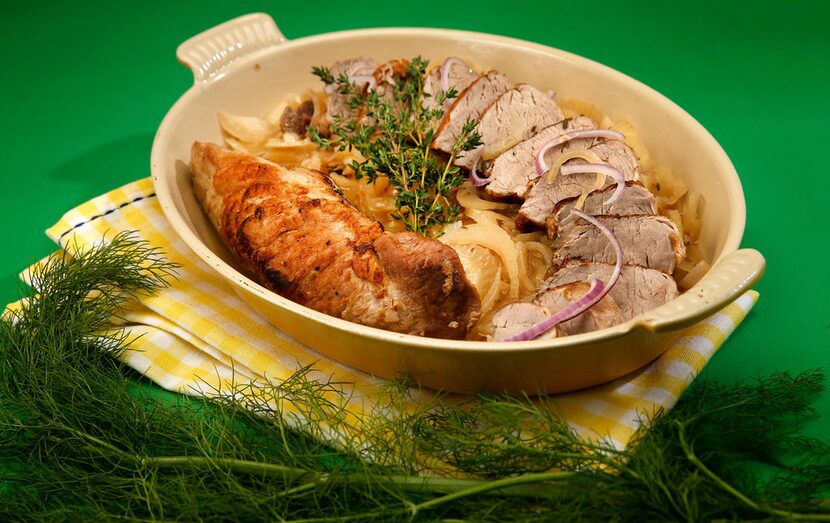 Braised Pork Tenderloin with Elderflower