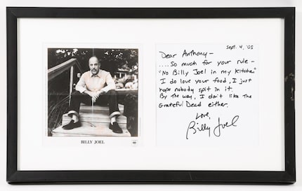 Stop into the Lark Mason gallery in New Braunfels and you'll see this note from Billy Joel...