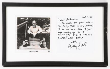 Stop into the Lark Mason gallery in New Braunfels and you'll see this note from Billy Joel...