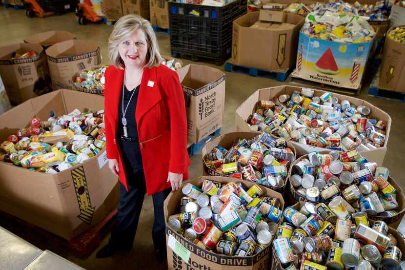 Trisha Cunningham, CEO and President of the North Texas Food Bank poses for a photo at the...