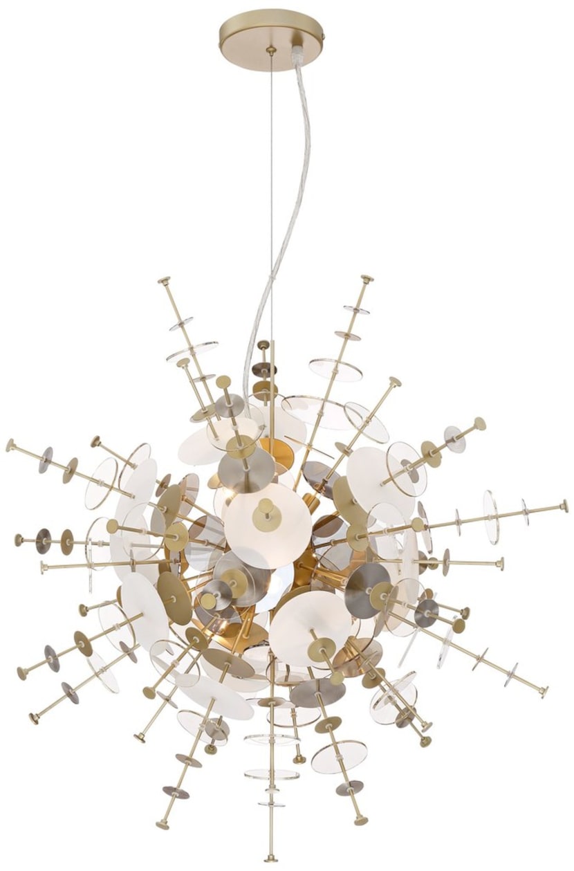 Possini Euro Tien Champagne and Smoke Pendant Light, $299.99, LampsPlus