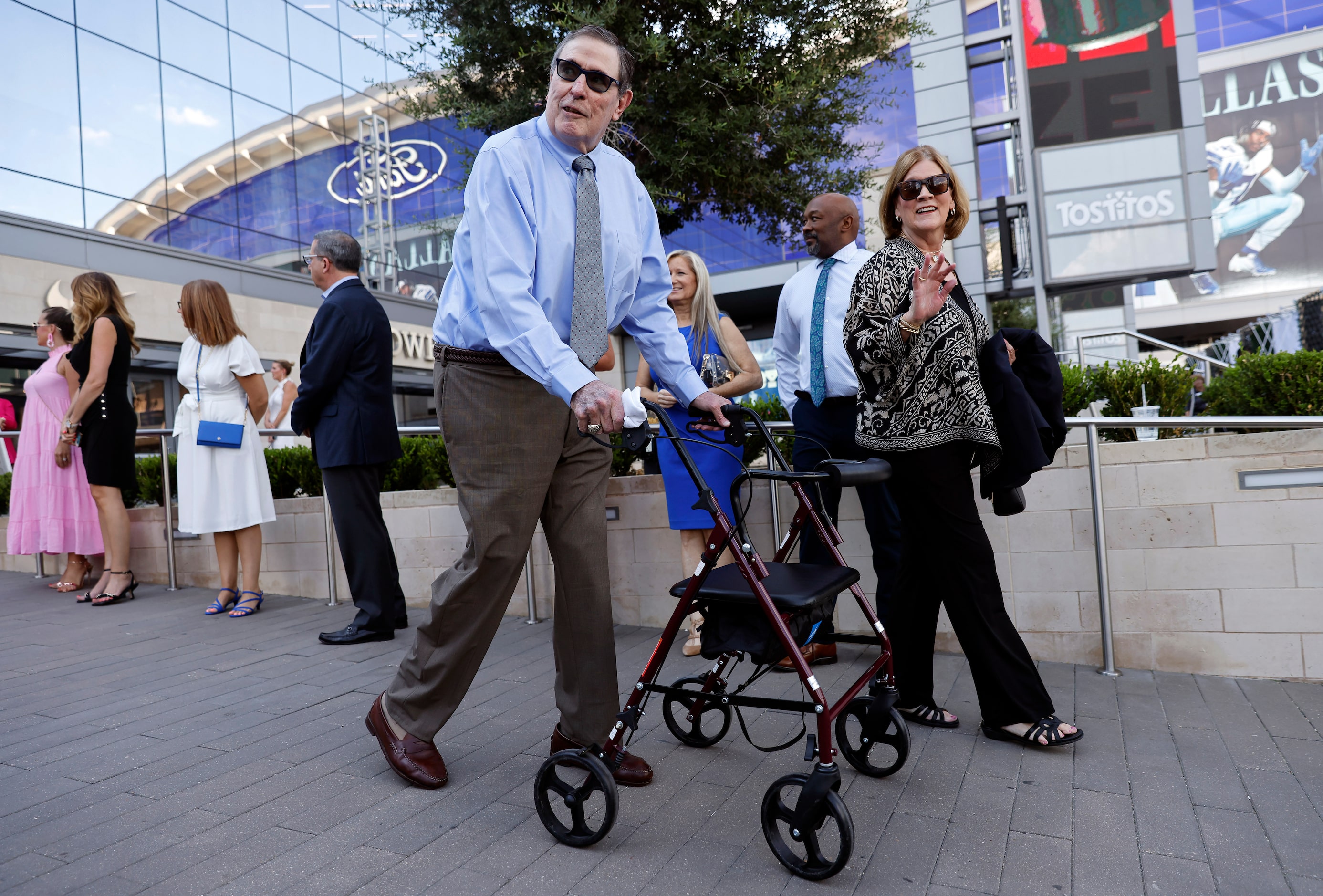 Former Dallas Cowboys center John Fitzgerald arrives to the Dallas Cowboys Season Kickoff...