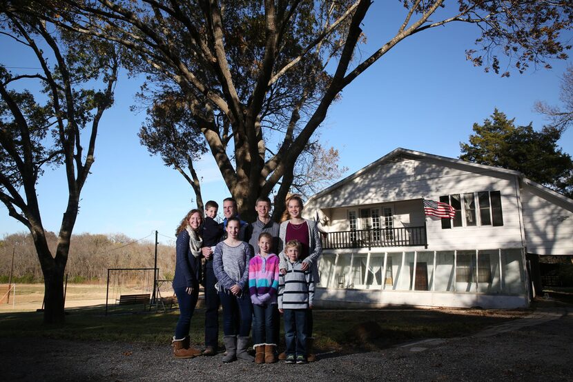 The Blake family (from top left) Shannon, Loch, 4, Jason, Landon, 15, Kelly, 13, (from...