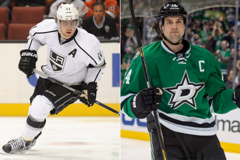 Keep an eye on the Kopitar (left)-Benn (right) matchup when the Kings face the Stars.