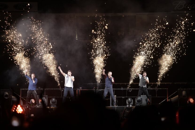 98 Degrees performs at American Airlines Center in Dallas, TX, on Jun. 28, 2013.