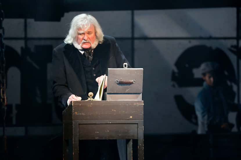 Actor Brad Leland as Ebenezer Scrooge during a dress rehearsal of a holiday production of 'A...