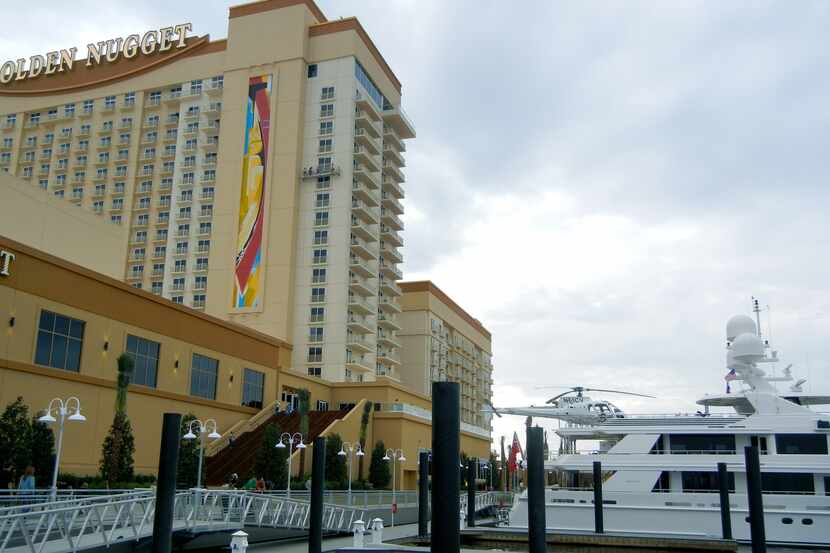 The Golden Nugget casino in Lake Charles, La. The docked yacht belonged to Tilman Fertitta.