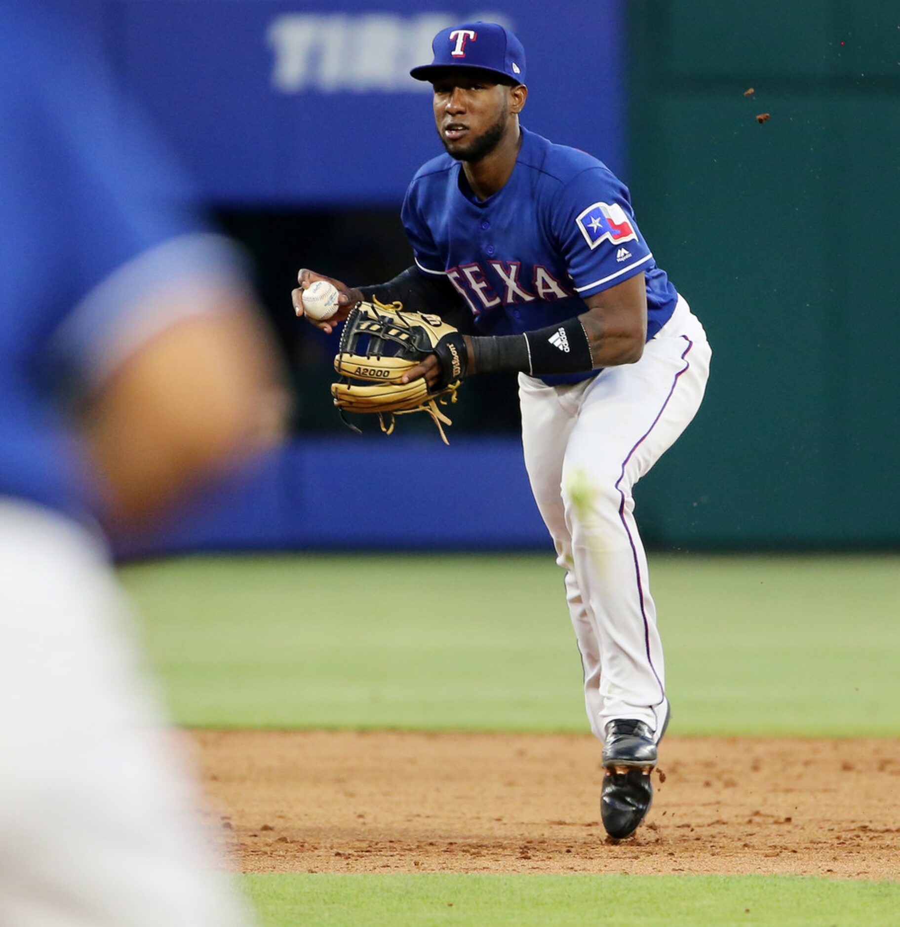 Detroit Tigers designated hitter Victor Martinez (41) grounds out to Texas Rangers shortstop...