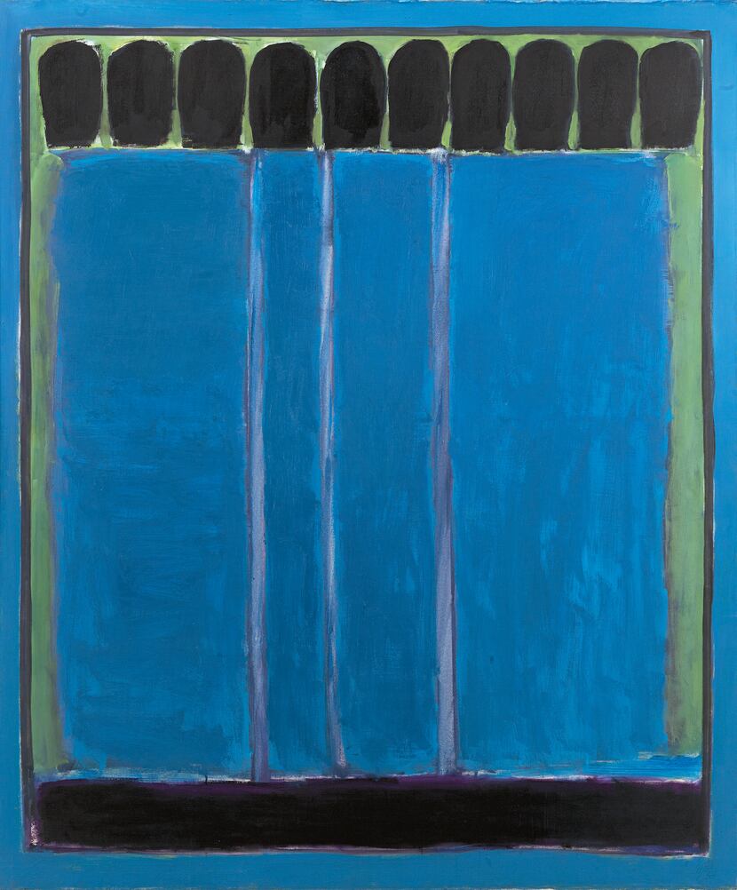 José Guerrero's "Blue Intervals" is one of the loveliest paintings in the exhibition,...