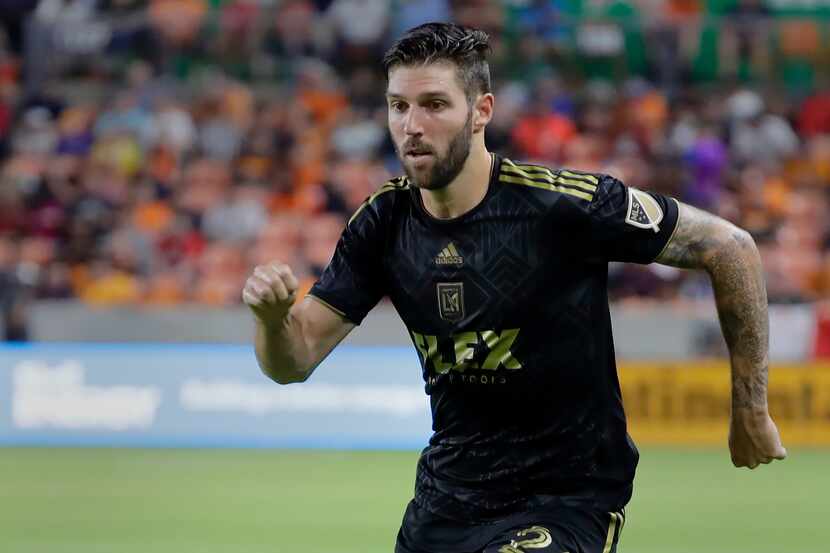 Los Angeles FC midfielder Ryan Hollingshead during the first half of an MLS soccer match...
