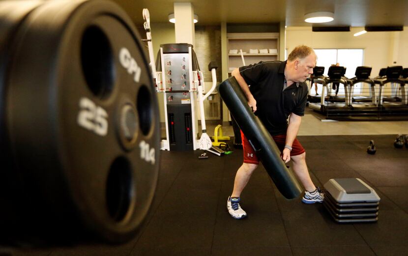 Chef Kent Rathbun works out at Equinox in Dallas. 