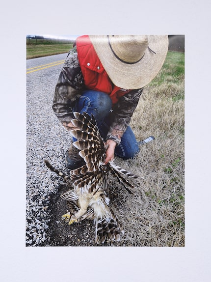 "Cole with Dead Hawk," 2021