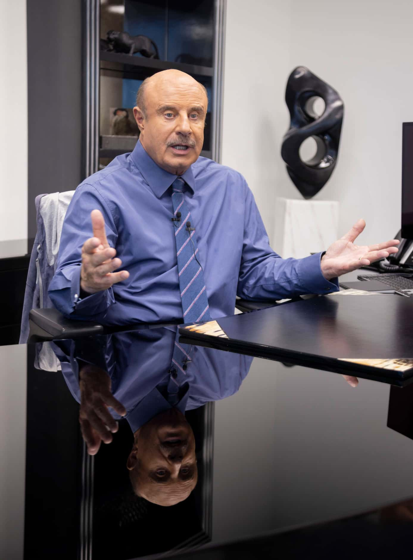 Phil McGraw, better known as Dr. Phil, talks to the Dallas Morning News in his office at...