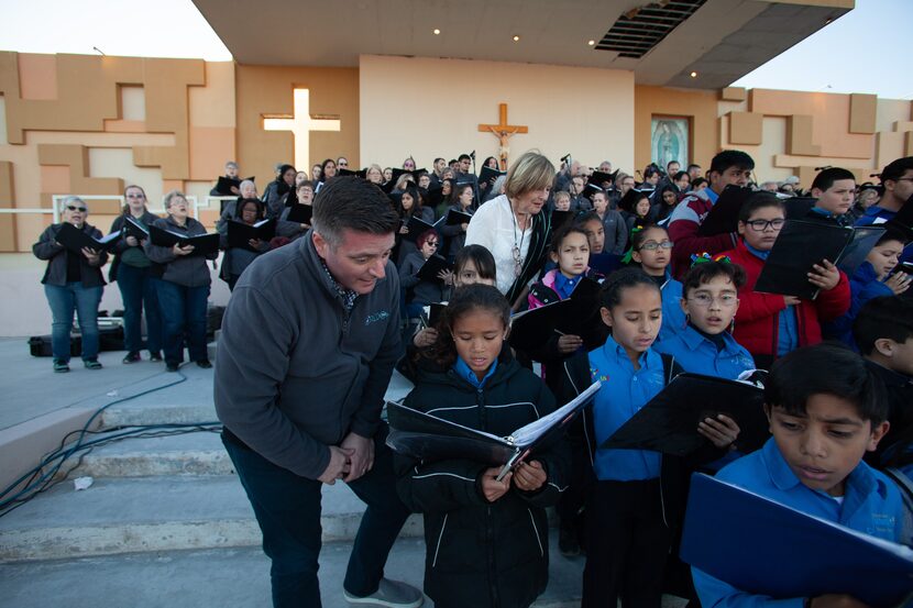 Jonathan Palant, University of Texas at Dallas Choral Director, sings on January 18 with a...