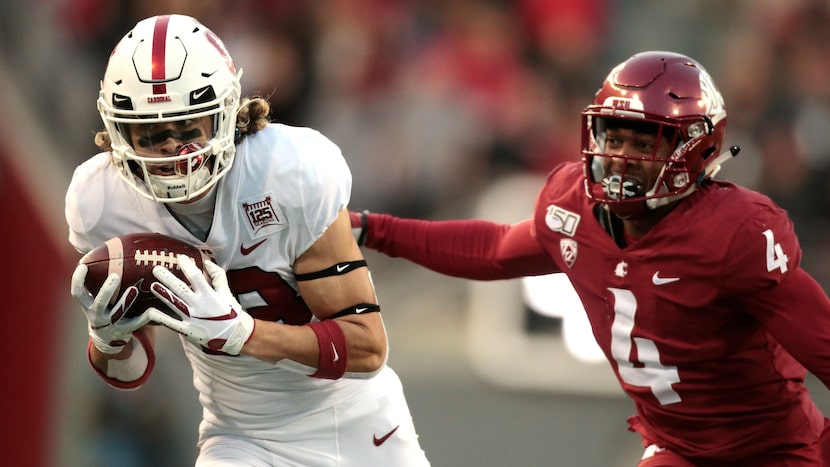 PULLMAN, WASHINGTON - NOVEMBER 16: Simi Fehoko #13 of the Stanford Cardinals carries the...