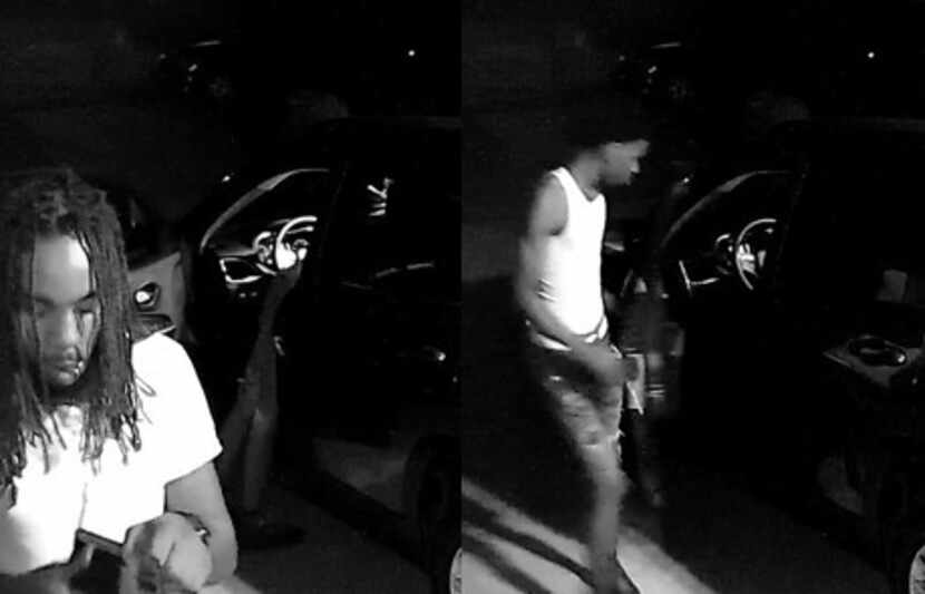 Royse City police released these images of two people suspected in the string of car...