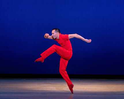 Bruce Wood Dance company member Cole Vernon as the Red Man in Lar Lubovitch's "Elemental...