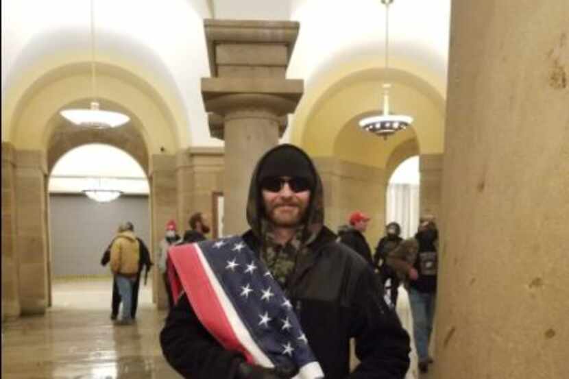 Daniel Phipps inside the Capitol building on Jan. 6.
