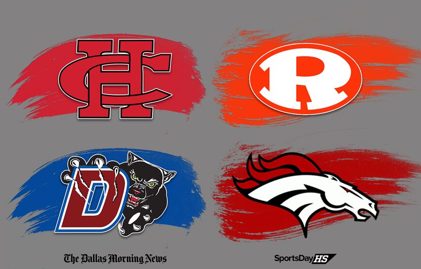 Cedar Hill (top left) vs. Rockwall (top right) and Duncanville (bottom left) vs. Spring...