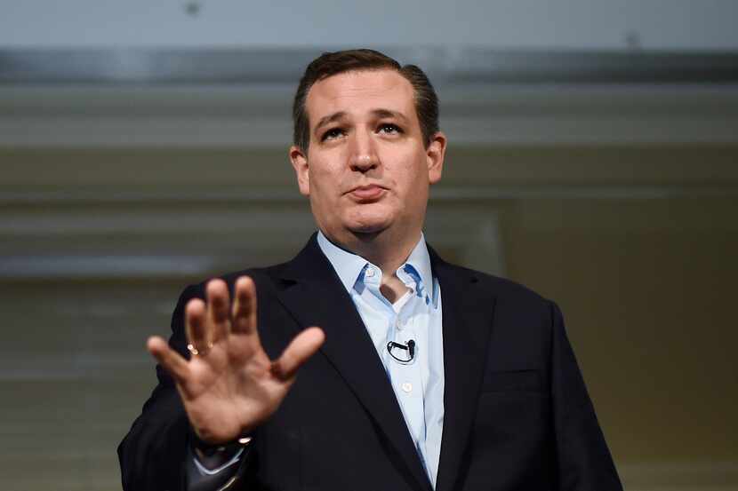 Republican presidential candidate Sen. Ted Cruz, R-Texas, speaks during a town hall meeting...