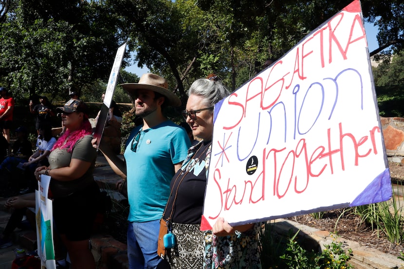 Members and supporters of the Dallas-Fort Worth chapter of the Screen Actors Guild and...