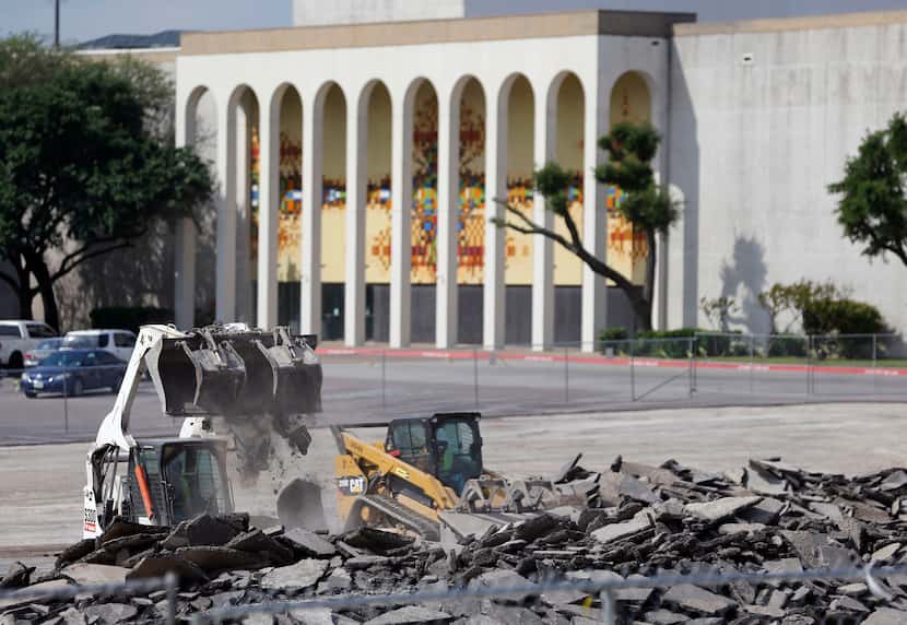 Parking lot demolition has begun at Southwest Center Mall, the first step in its...