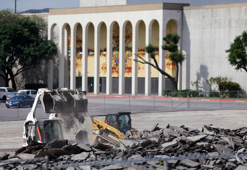 Parking lot demolition has begun at Southwest Center Mall, the first step in its...