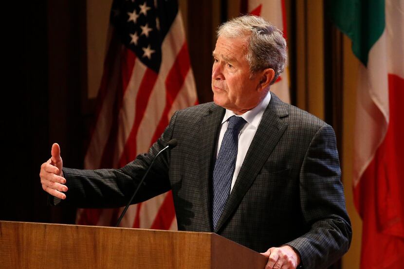 Former President George W. Bush speaks during the 2016 North American Strategy for...