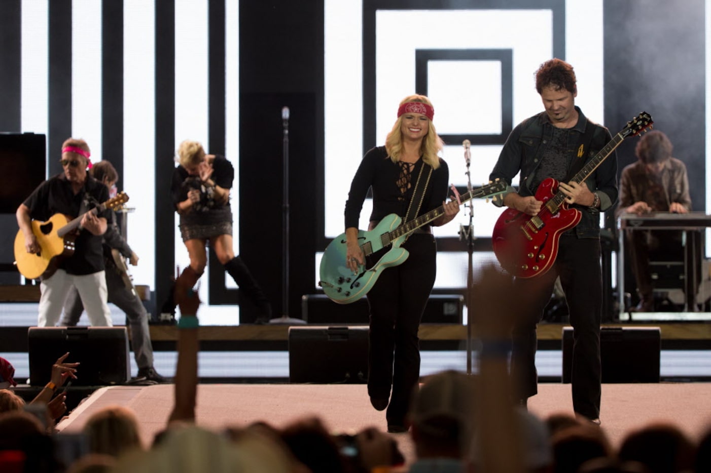 Miranda Lambert performs on stage during the Kenny Chesney Spread the Love Tour at AT&T...