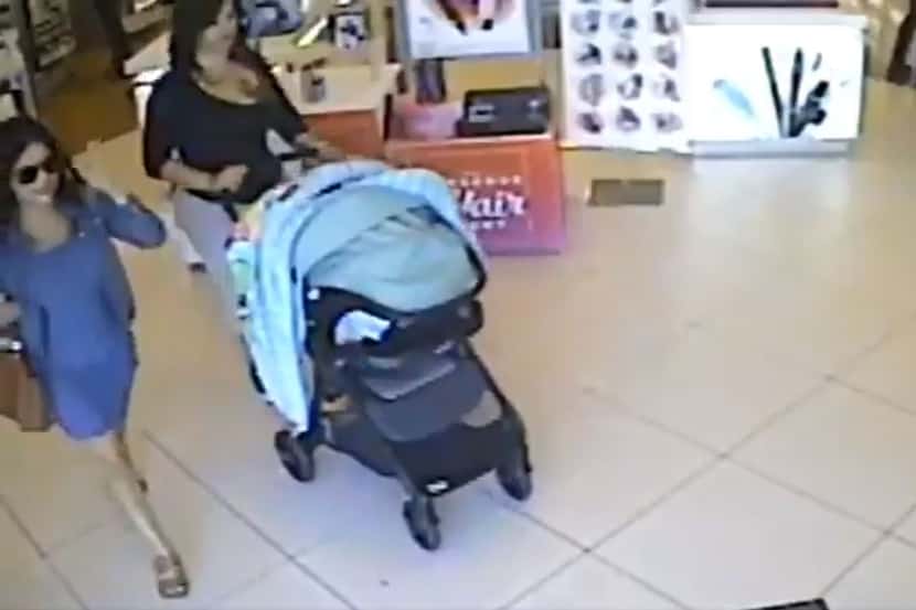 Two women used a baby stroller to stealthily swipe more than $1,000 worth of beauty products...