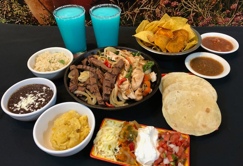 Blue Mesa Grill offers a free quart of blue margaritas with the purchase of a $55 family pack.