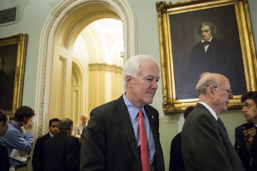  Senate Majority Whip John Cornyn at the Senate on March 10. (Drew Angerer/The New York Times)